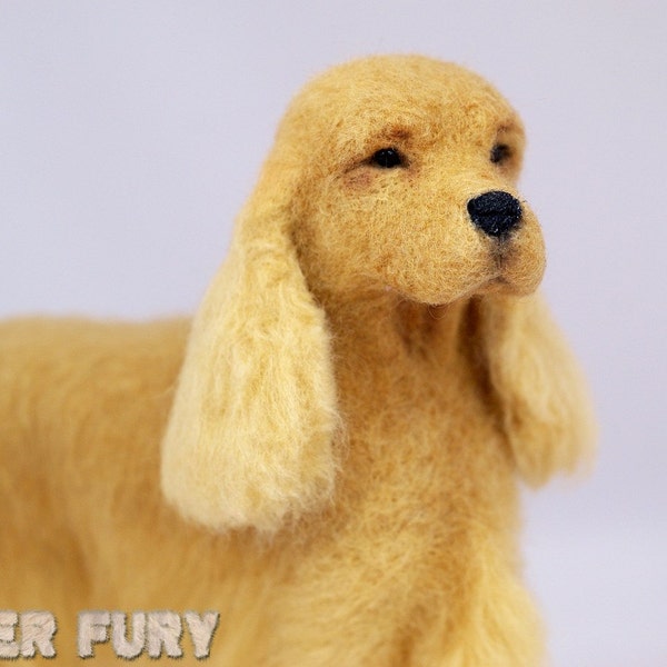 English Cocker Spaniel,Needle felted English Cocker Spanie,OOAK figurine, animal sculpture,Art Sculpture Personalized gift,Fiber fury
