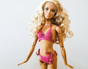 Fashion Doll Swimwear - Bikinis for regular Barbie doll and other 11 inch fashion dolls, modern beachwear for dolls