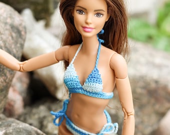 Fashion Doll Swimwear - bathing suit bikinis for regular Barbie doll, doll clothes for made to move Barbie