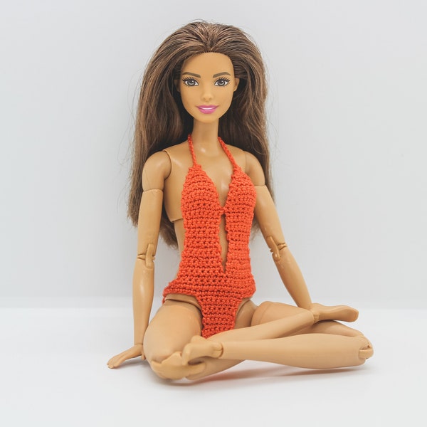 Swimwear for Barbie, monokini swimsuit for 11,5-inch fashion dolls, summertime clothes for Barbie doll