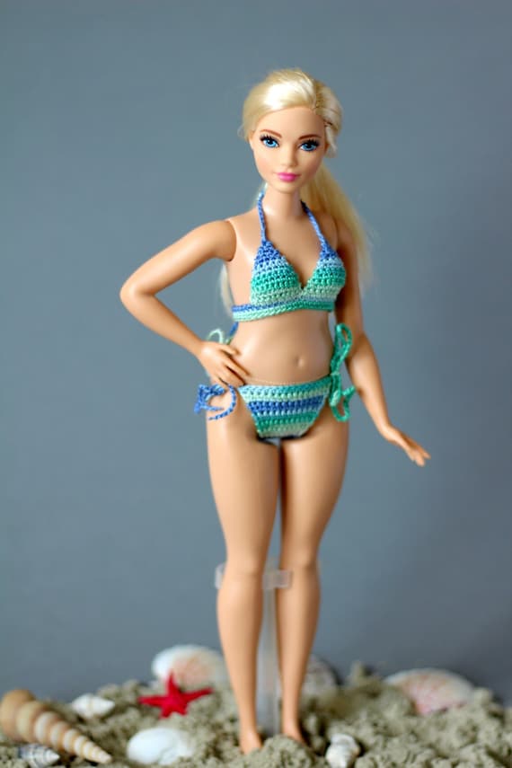 Clothing Made for Curvy Barbie Doll Modern Bikinis for New Dolls With Curvy  Body, Sunbathing Costume for Fashion Doll 