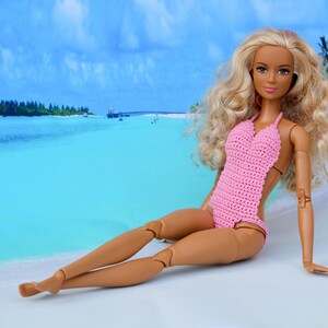 BJD Doll 11.5inch New lovely purple flower One-piece Swimwear for for 1//6