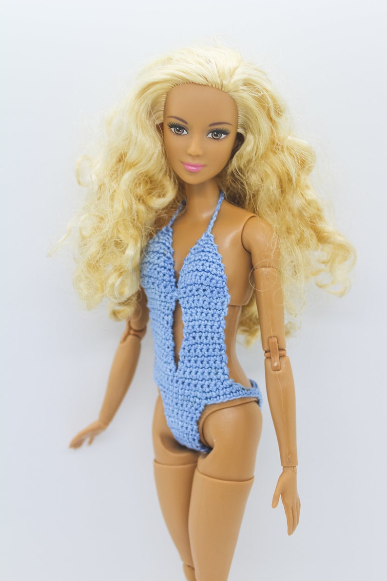 Bathing suit for Barbie dolls, swimsuit monokini for fashion dolls similar to Barbie image 5