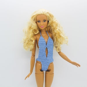 Bathing suit for Barbie dolls, swimsuit monokini for fashion dolls similar to Barbie image 7