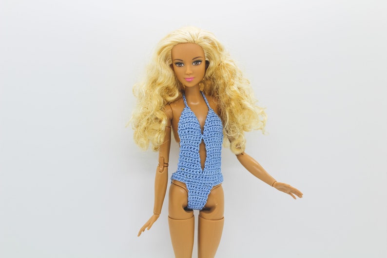 Bathing suit for Barbie dolls, swimsuit monokini for fashion dolls similar to Barbie image 7