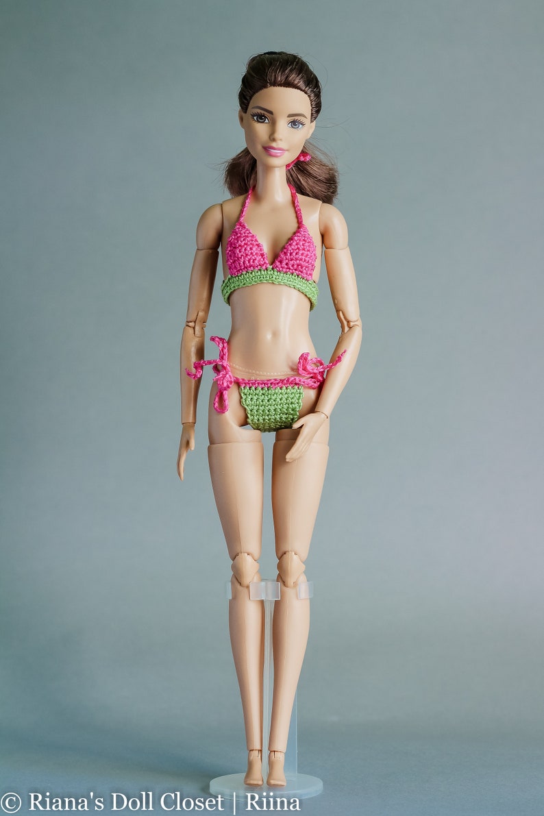 Clothes for original Barbie doll, classical bikinis for Barbie, 11 inch fashion doll swimwear, bathing suit for made to move MTM Barbie doll image 6