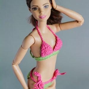 Clothes for original Barbie doll, classical bikinis for Barbie, 11 inch fashion doll swimwear, bathing suit for made to move MTM Barbie doll image 2