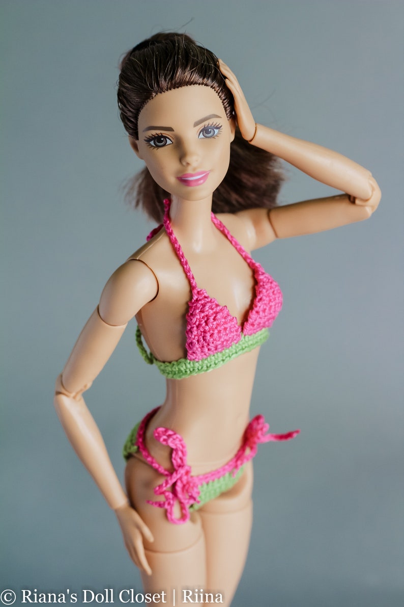 Clothes for original Barbie doll, classical bikinis for Barbie, 11 inch fashion doll swimwear, bathing suit for made to move MTM Barbie doll image 2