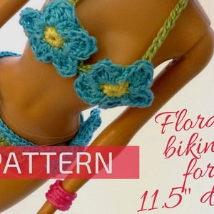 DIY Crochet Fashion Doll Bikini Pattern, Swimwear Pattern for Barbie Doll