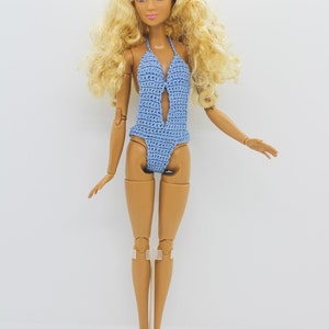 Bathing suit for Barbie dolls, swimsuit monokini for fashion dolls similar to Barbie image 2