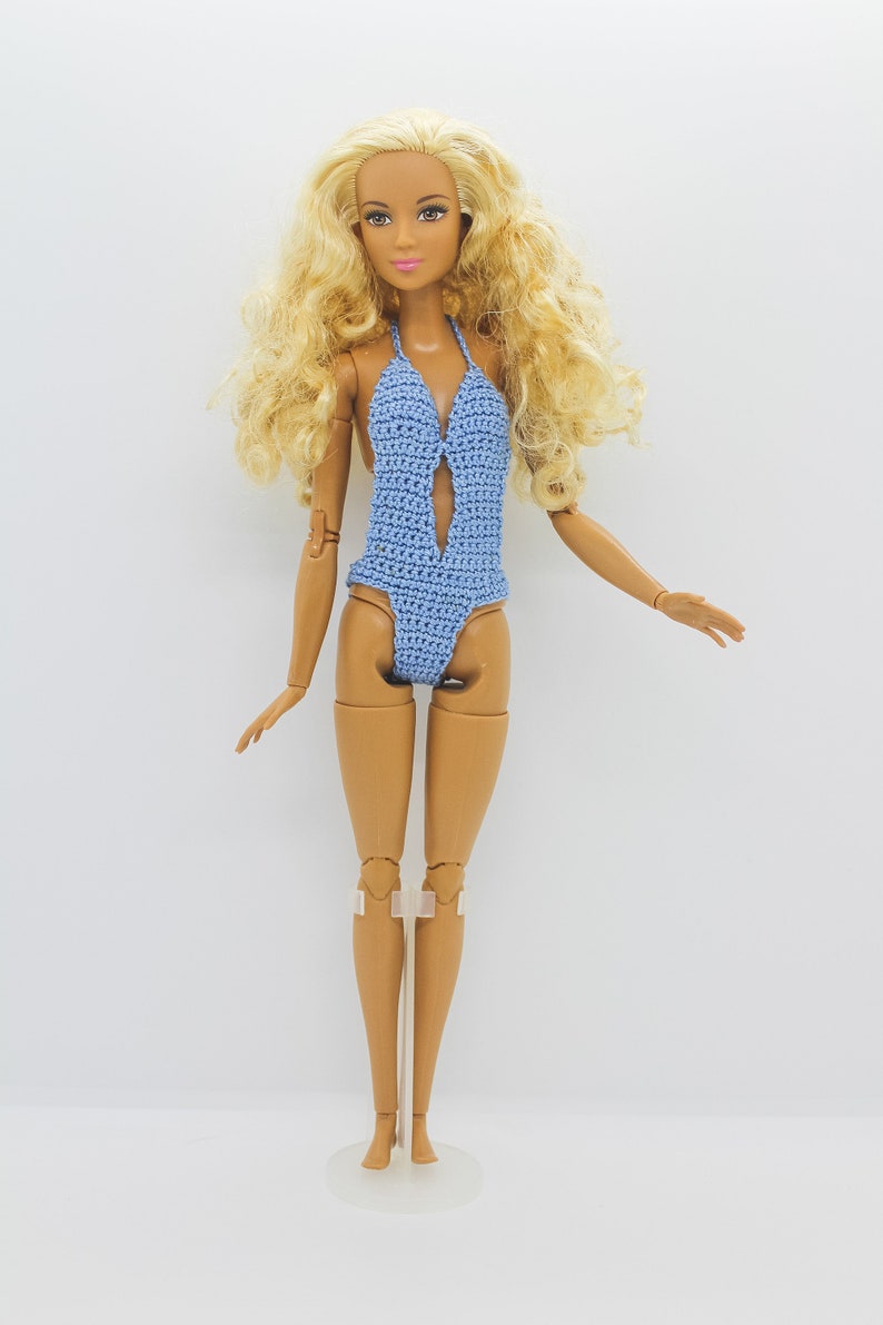 Bathing suit for Barbie dolls, swimsuit monokini for fashion dolls similar to Barbie image 2