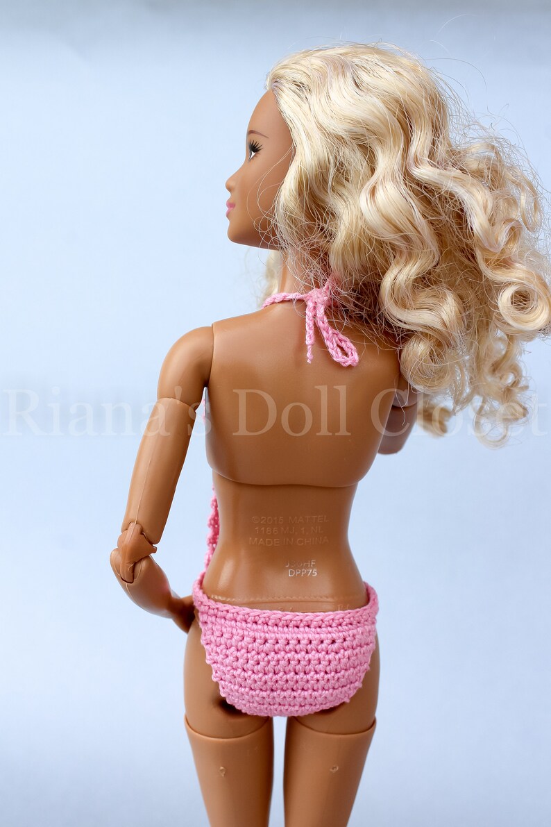 Swiwear for regular Barbie pink swimsuit for fashion dolls | Etsy