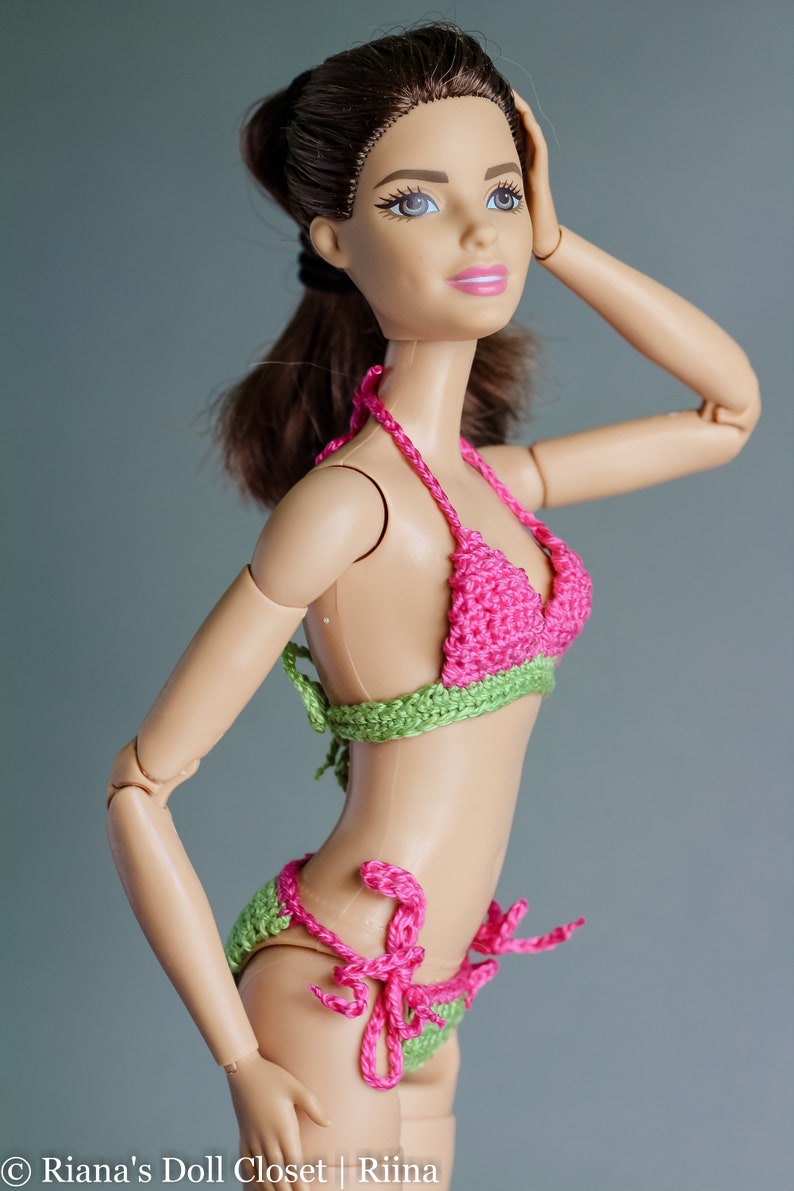 Clothes for original Barbie doll, classical bikinis for Barbie, 11 inch fashion doll swimwear, bathing suit for made to move MTM Barbie doll image 3
