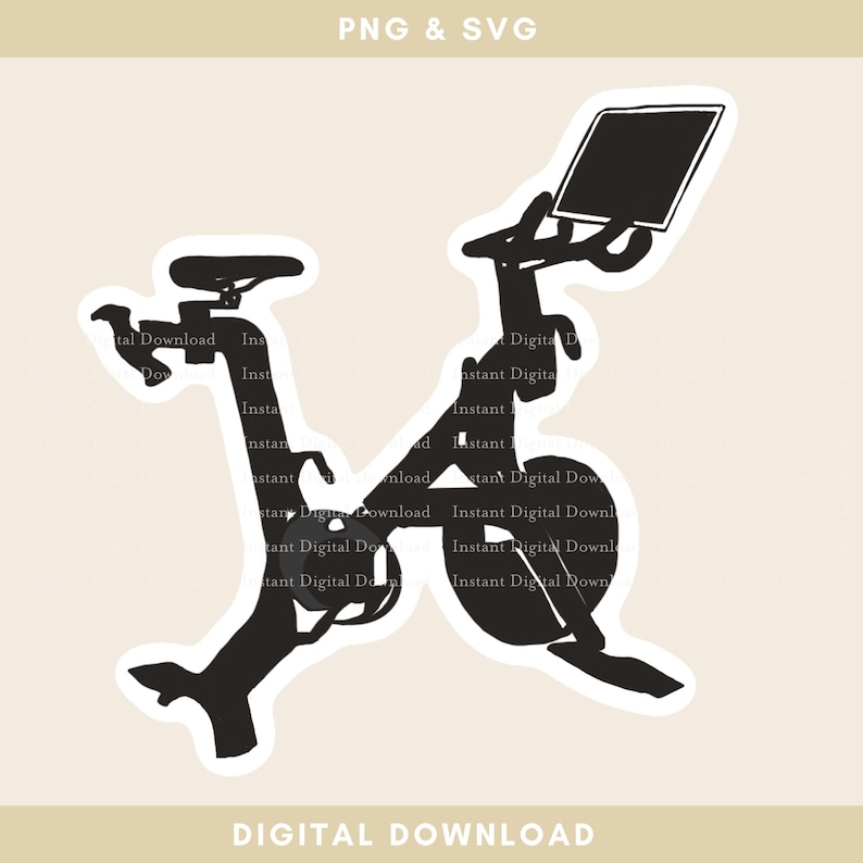 Peloton Bike Digital Sticker | PNG & SVG | Cute Workout Peloton ...