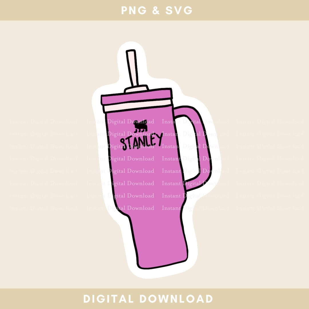 Stanley Digital Sticker | PNG & SVG | Cute Stickers for Digital ...