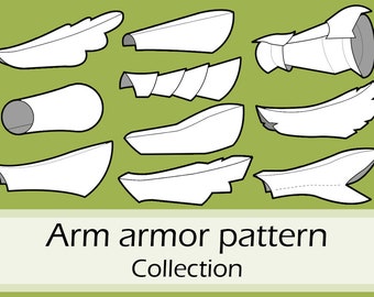 Foam/Worbla arm armor pattern collection by Pretzl Cosplay - PDF