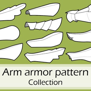 Foam/Worbla arm armor pattern collection by Pretzl Cosplay - PDF