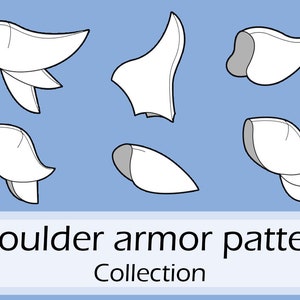 Foam/Worbla shoulder armor pattern collection by Pretzl Cosplay - PDF