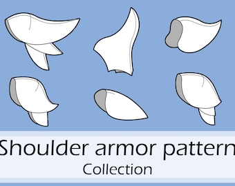 Foam/Worbla shoulder armor pattern collection by Pretzl Cosplay - PDF