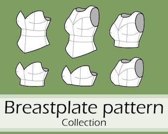 Knight breastplate pattern collection by Pretzl Cosplay - PDF