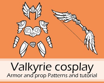 Fantasy Valkyrie armor and bow templates and tutorial by Pretzl Cosplay - PDF