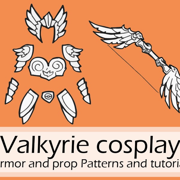 Fantasy Valkyrie armor and bow templates and tutorial by Pretzl Cosplay - PDF