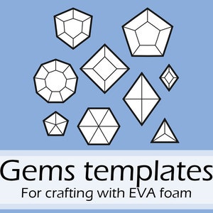 Foam gems templates collection by Pretzl Cosplay - PDF