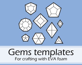 Foam gems templates collection by Pretzl Cosplay - PDF