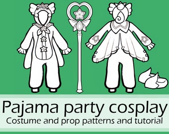 Pajama party style Lulu cosplay and prop patterns and tutorial by Pretzl Cosplay - PDF