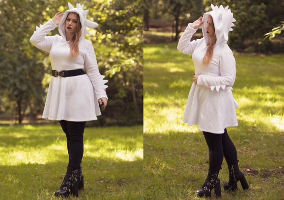 zomer monteren willekeurig Witte draak cosplay jurk kostuum gothic goth stijl jurk met - Etsy Nederland