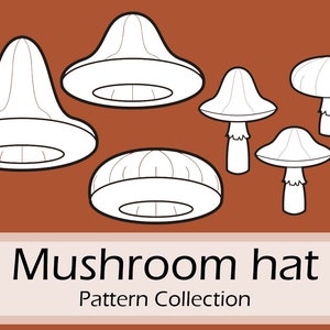 Mushroom hats and decorative mushrooms patternset by Pretzl Cosplay - PDF