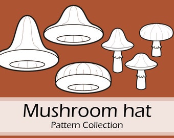 Mushroom hats and decorative mushrooms patternset by Pretzl Cosplay - PDF