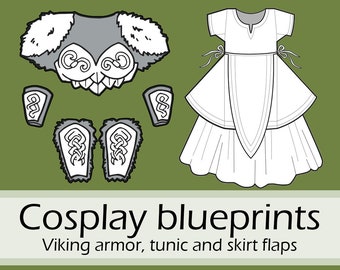 Fantasy Viking warrior armor and tunic cosplay crafting patterns and tutorial by Pretzl Cosplay - PDF