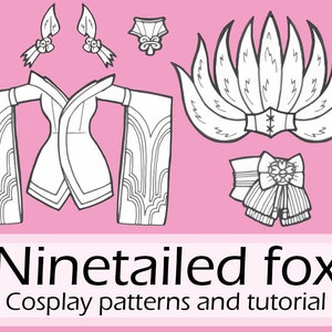 Nine tailed Fox spirit cosplay patterns and tutorial by Pretzl Cosplay - PDF