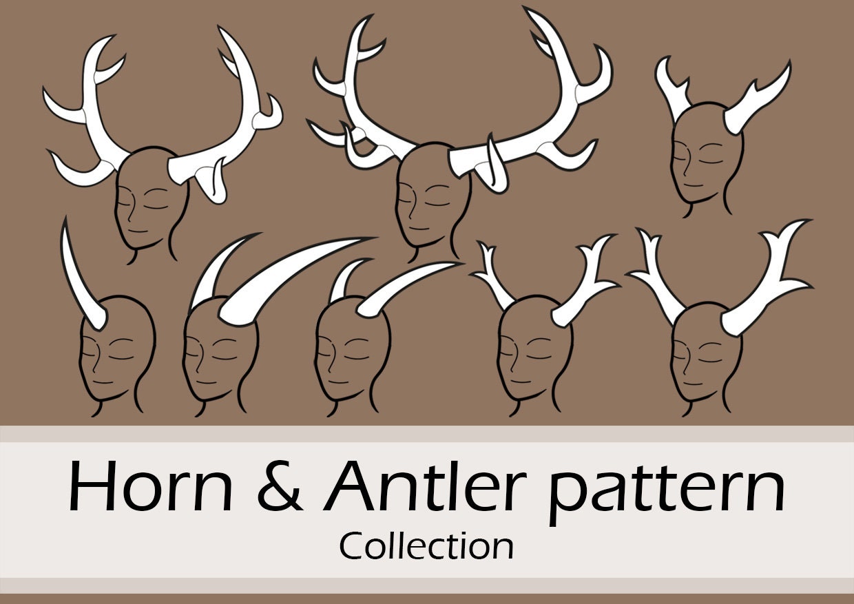 Foam Antlers Patternset and Tutorial E-book Collection by Pretzl