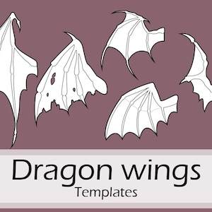 Dragon wings templates collection by Pretzl Cosplay - PDF