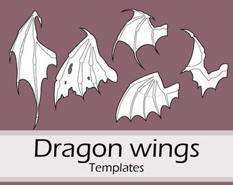 Dragon wings templates collection by Pretzl Cosplay - PDF