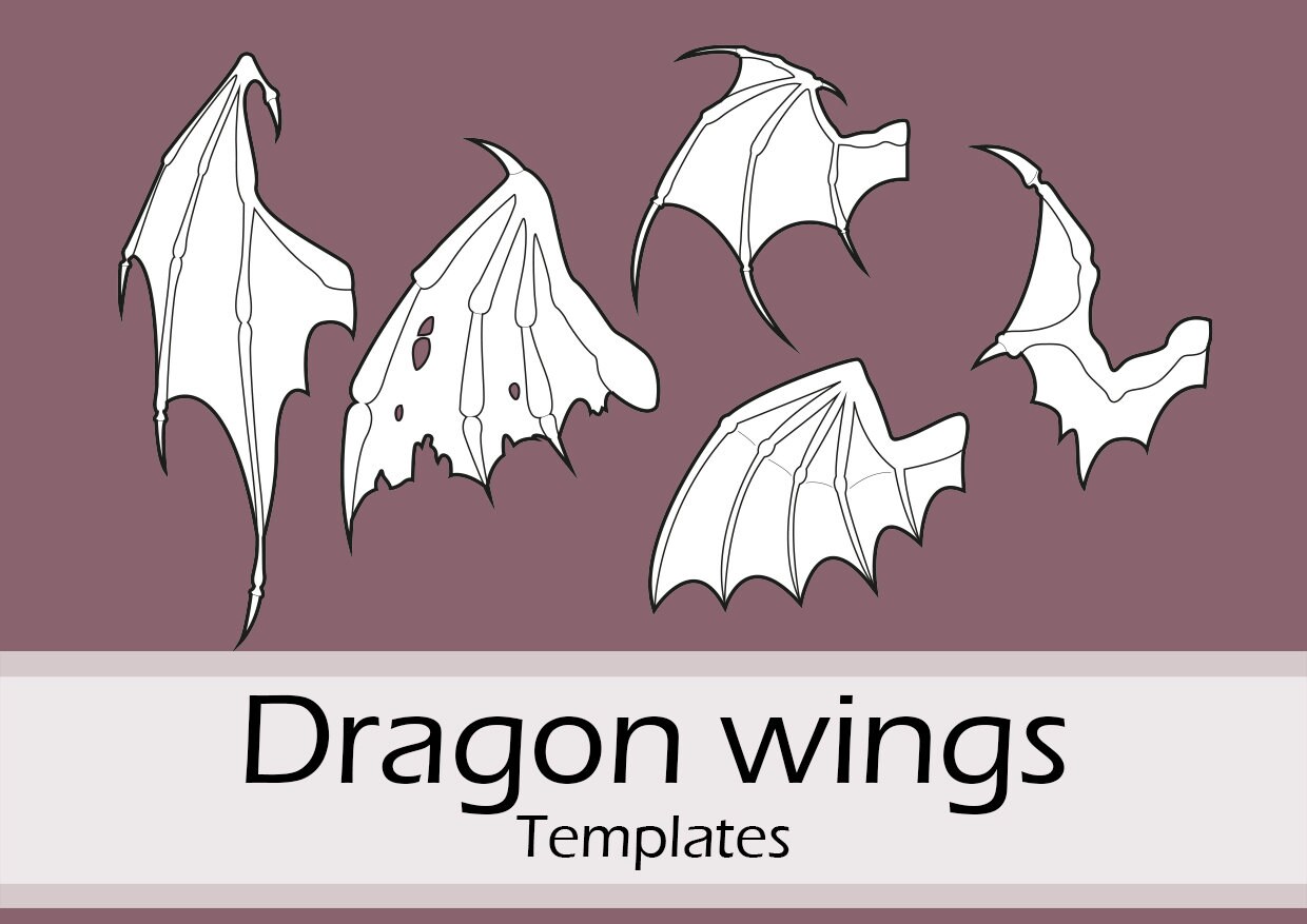 Dragon Wings Templates Collection by Pretzl Cosplay PDF - Etsy