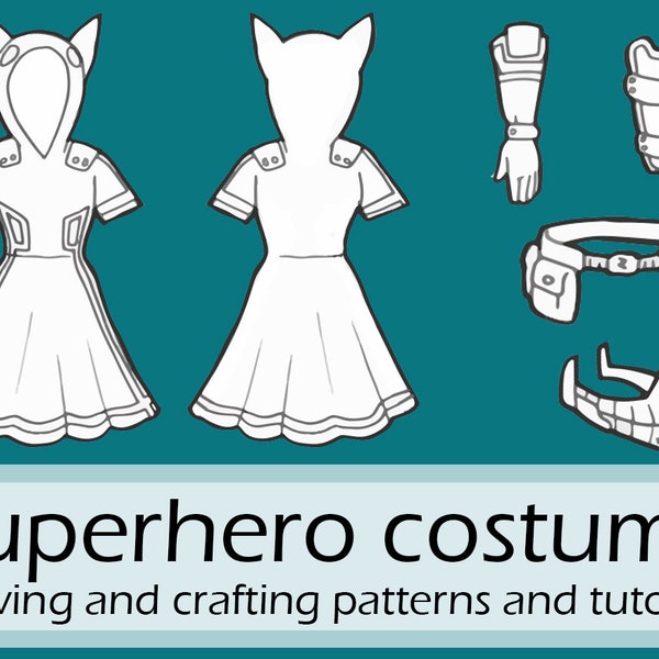 Female Deku cosplay sewing and crafting patterns and tutorial by Pretzl Cosplay - PDF