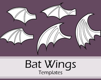 Bat wings templates collection by Pretzl Cosplay - PDF