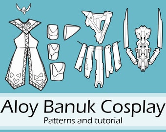Aloy Banuk cosplay patterns and tutorial by Pretzl Cosplay - PDF