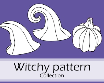 Witch hats and pumpkins patternset and tutorial E-book collection by Pretzl Cosplay - PDF