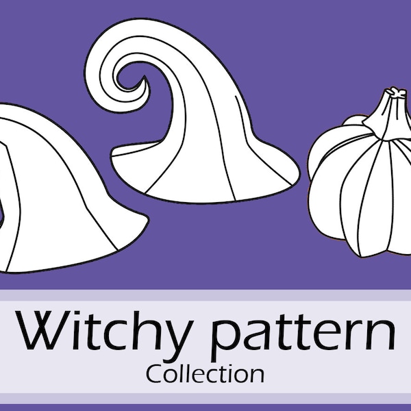 Witch hats and pumpkins patternset and tutorial E-book collection by Pretzl Cosplay - PDF