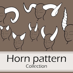 Foam horns patternset and tutorial E-book collection by Pretzl Cosplay - PDF