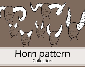 Foam horns patternset and tutorial E-book collection by Pretzl Cosplay - PDF