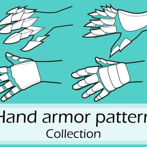 Foam/Worbla hand and finger armor pattern collection by Pretzl Cosplay - PDF