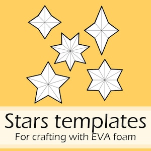 Foam stars templates collection by Pretzl Cosplay - PDF