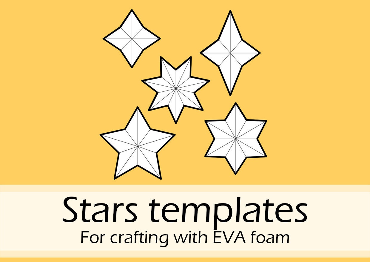 Red Blue and Silver Sparkly Star Foam Stickers Foamies 