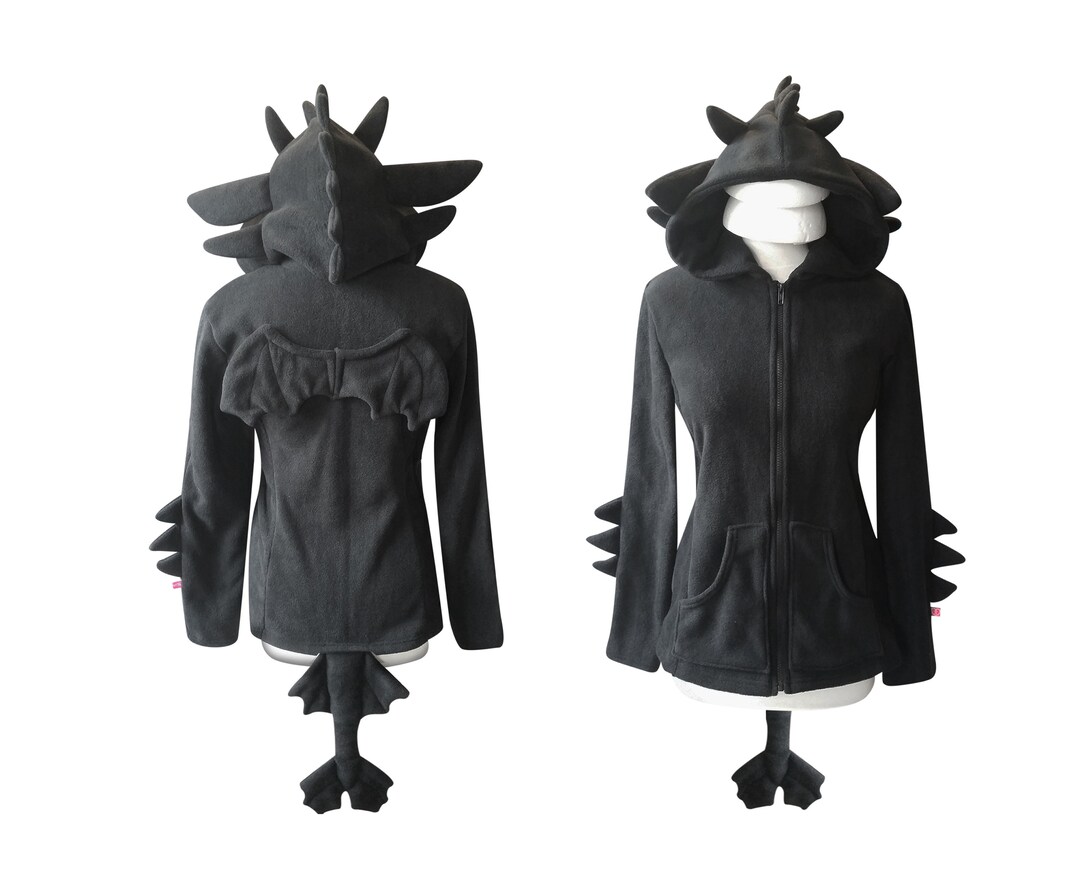 Toothless hoodie with wings hotsell