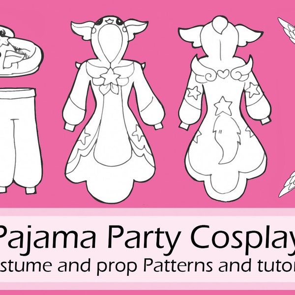 Pajama party style Lux cosplay and prop patterns and tutorial by Pretzl Cosplay - PDF